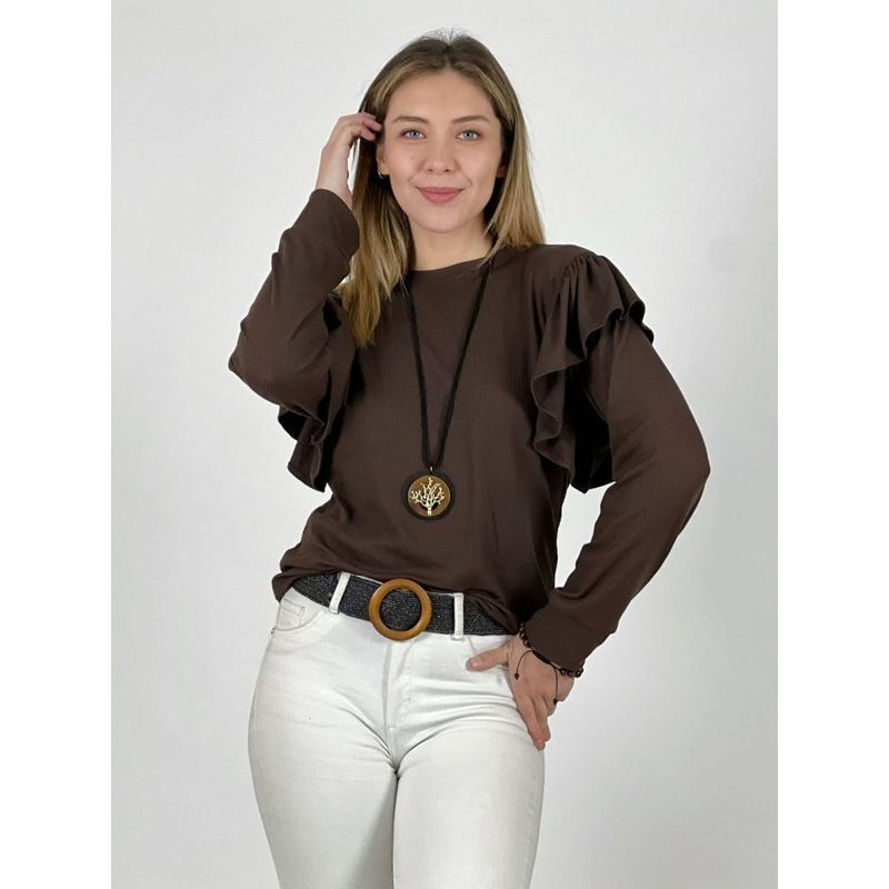 ENIGMATICA BOUTIQUE - Polera Monserrat Faroleo en Hombros