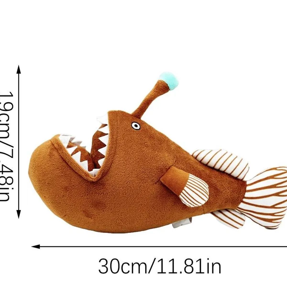 GENERICO - Pez Abisal O Pez Diablo Peces Linterna Peluche 30cm