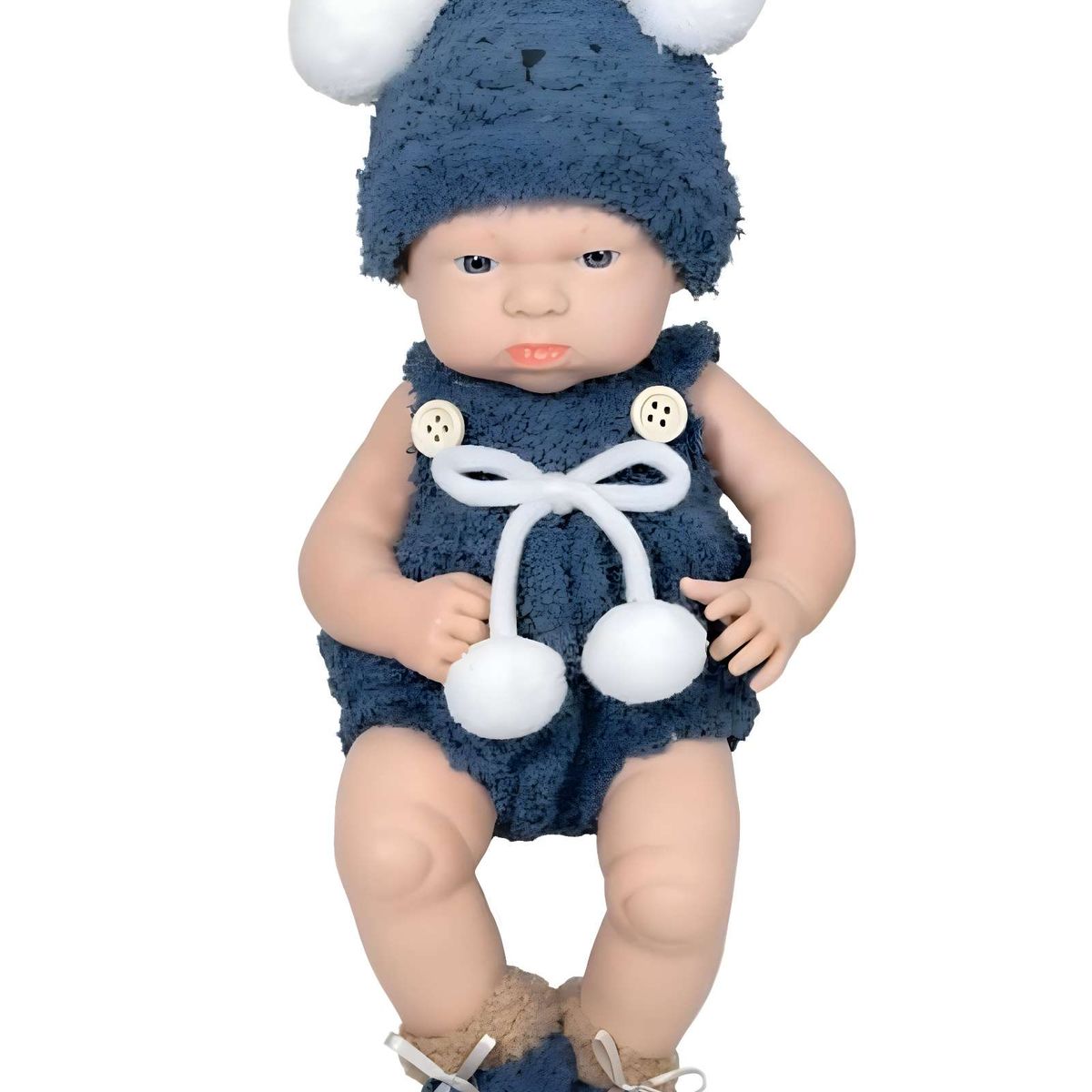 GENERICO - Muñeca infantil bebé realista silicona baby so lovely azul
