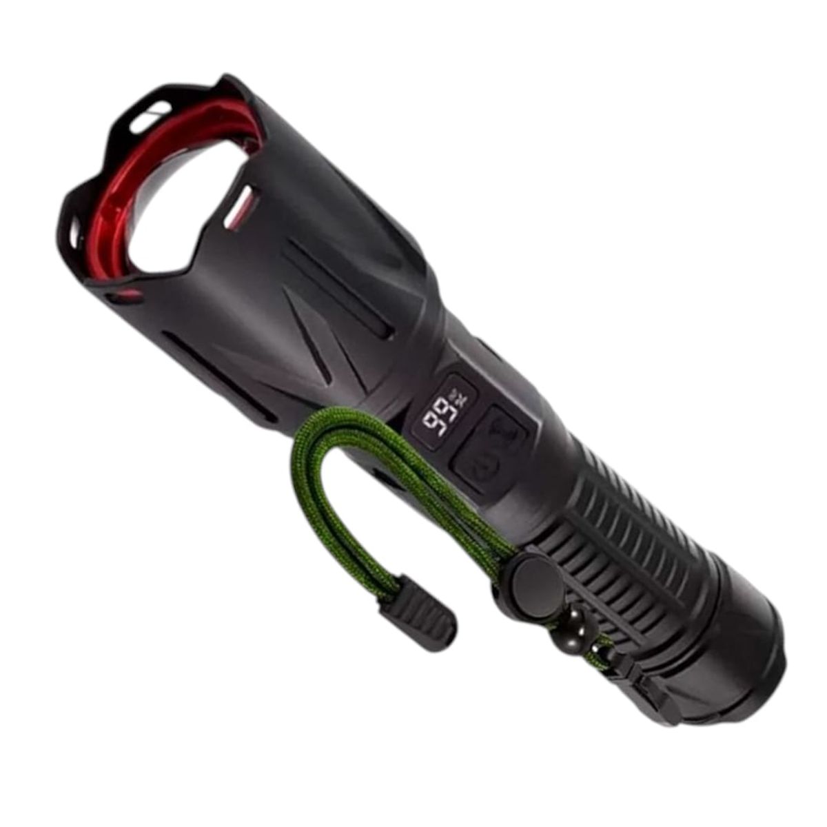 GENERICO - Linterna Led Táctica 12000lm Recargable Con Alarma Sonora