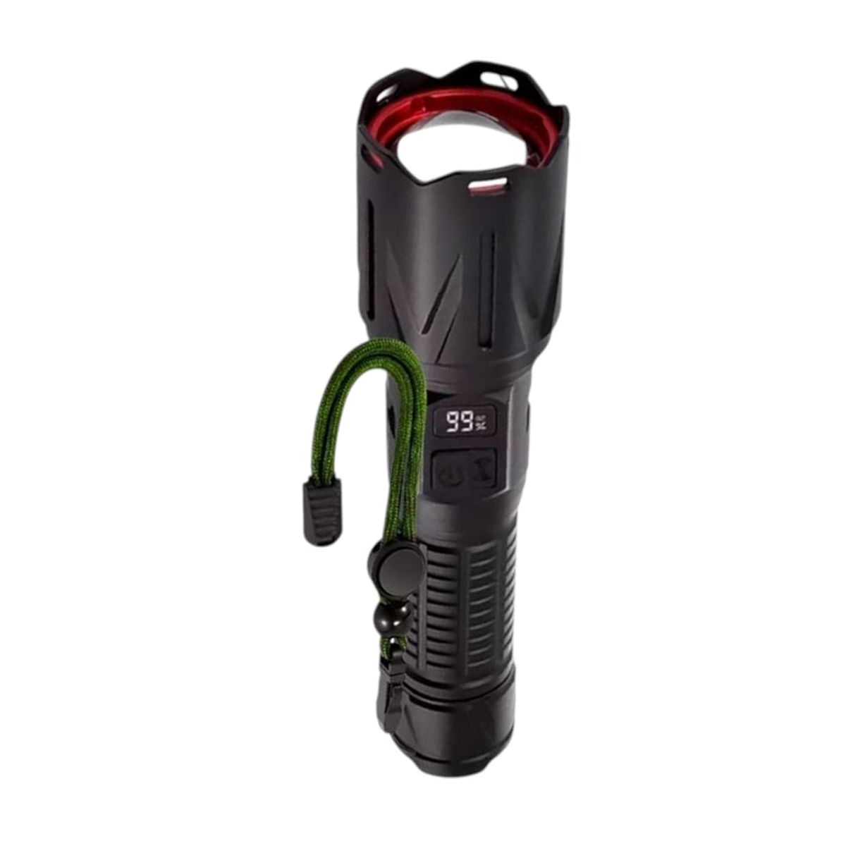 GENERICO - Linterna Led Táctica 12000lm Recargable Con Alarma Sonora