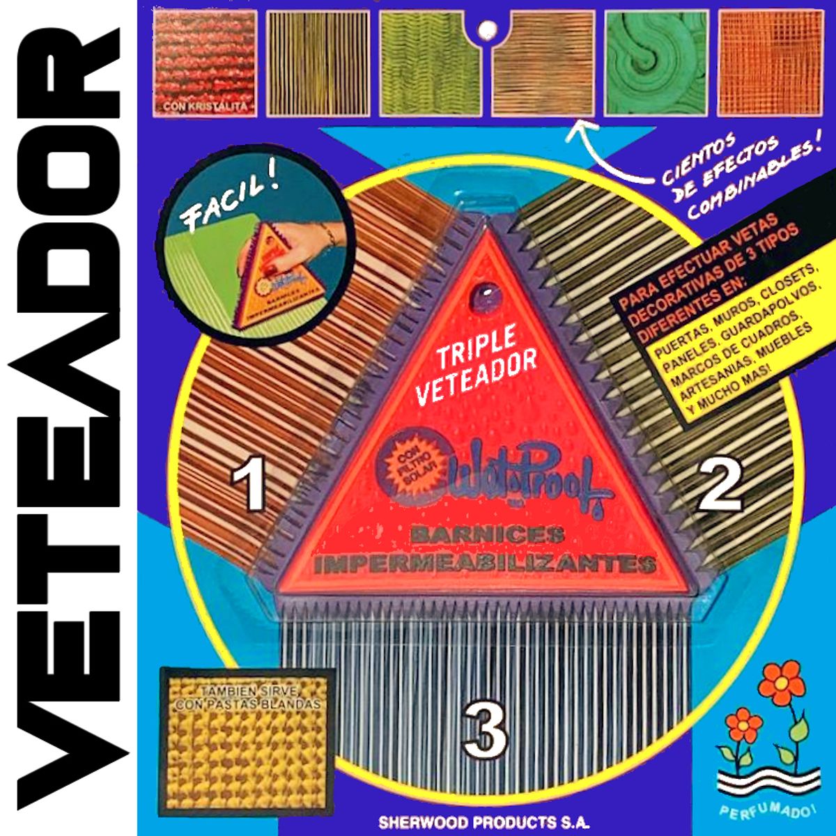 WETPROOF - VETEADOR MADERA PINTURA BARNIZ PASTA ARTESANÌA 3 EFECTOS 1 UNID FUCSIA