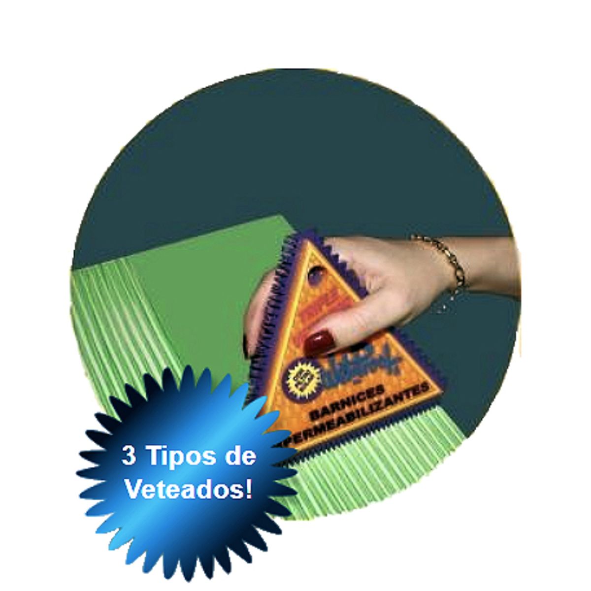 WETPROOF - VETEADOR MADERA PINTURA BARNIZ PASTA ARTESANÌA 3 EFECTOS 1 UNID. VERDE