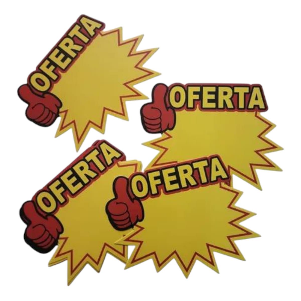 GENERICO - Pack 100 Etiquetas de Oferta de Carton 22x30cm Gms