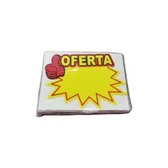 GENERICO - Pack 100 Etiquetas de Oferta de Carton 9x14cm Gms