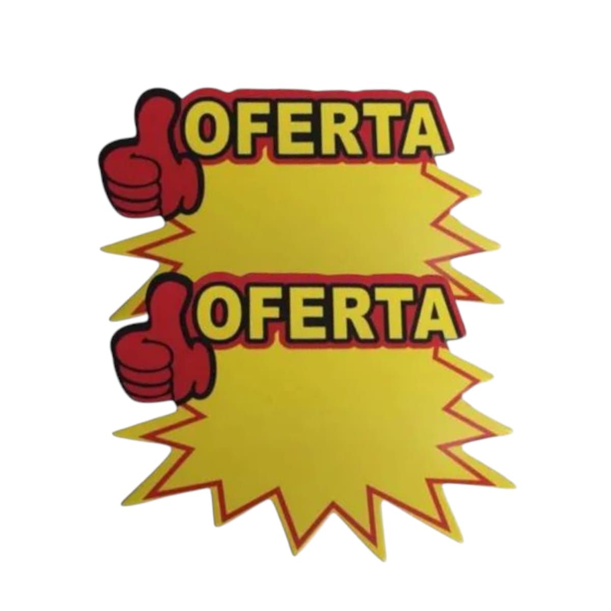 GENERICO - Pack 100 Etiquetas de Oferta de Carton 7x10cm