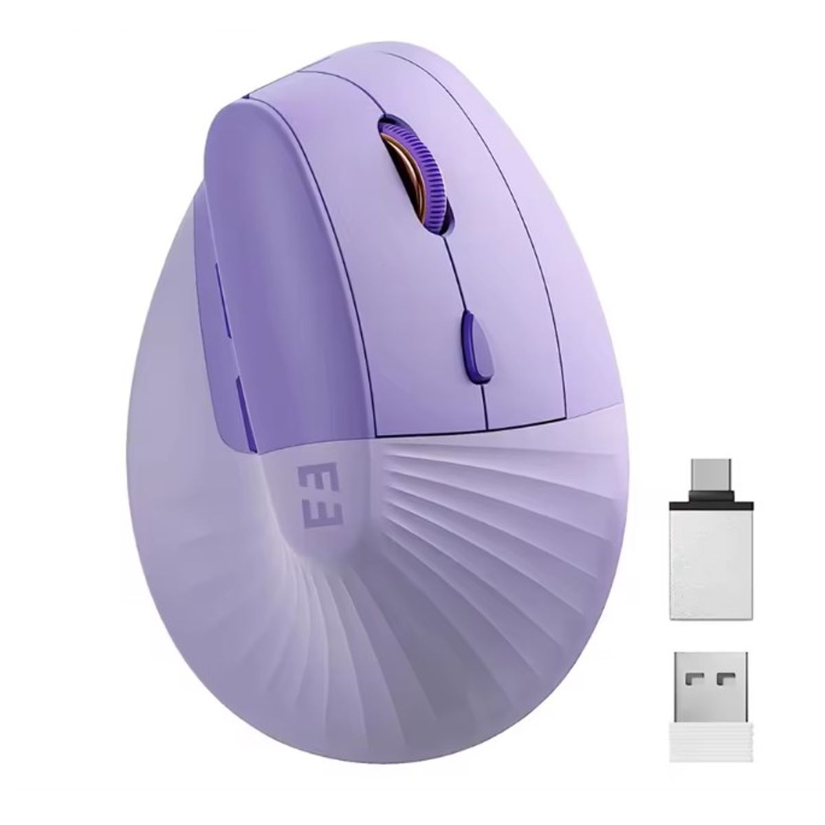 GENERICO - Mouse Ergonómico Recargable Seenda MBD7 Purpura
