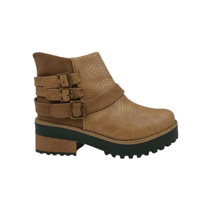HERIEL - Botín Camel Plataforma Mujer