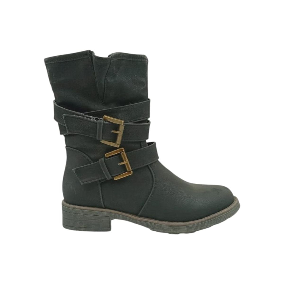 HERIEL - Bota Negra Taco Bajo Mujer