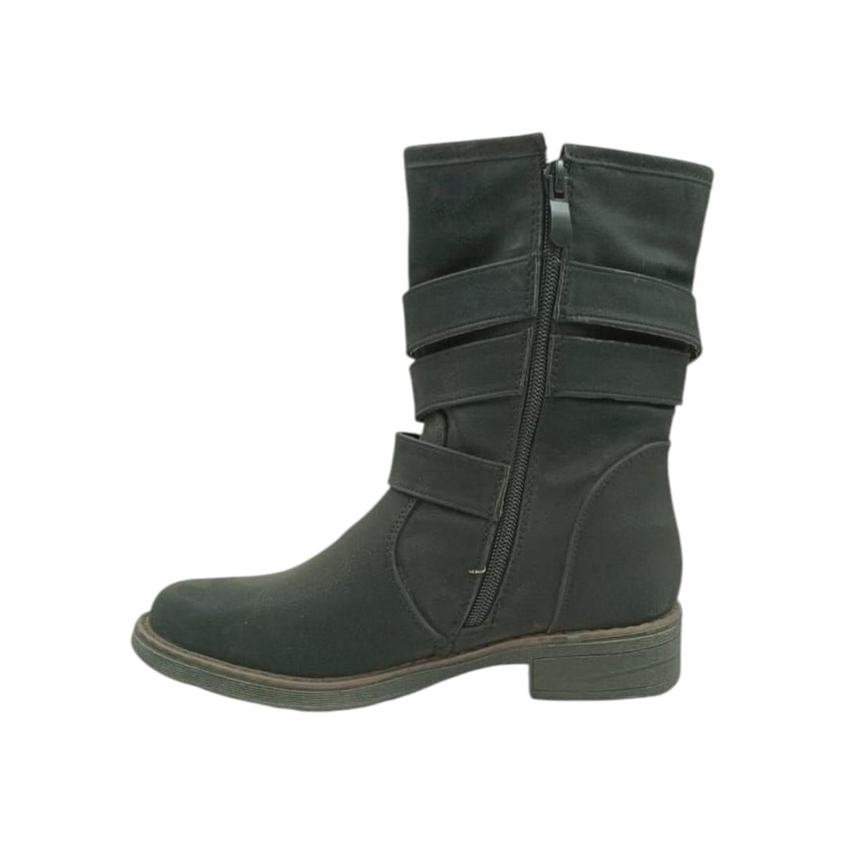 HERIEL - Bota Negra Taco Bajo Mujer