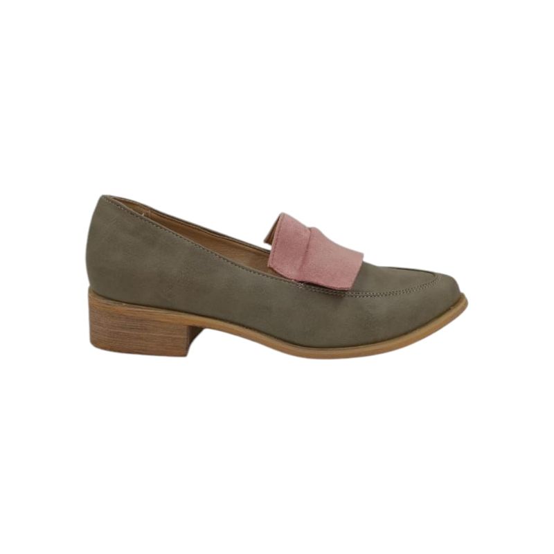 HERIEL - Mocasín Gris Bajo Mujer