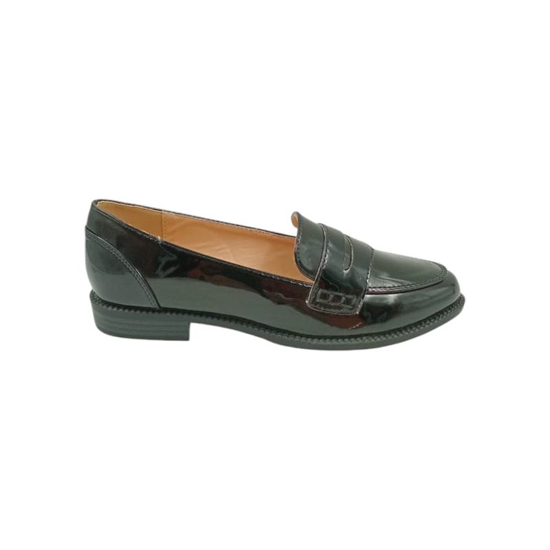 HERIEL - Mocasín Negro Charol Mujer