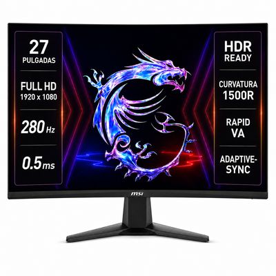 Msi Monitor Gamer 27"" Full Hd 280Hz+ Hdr Ultra Flat Ips 1Ms