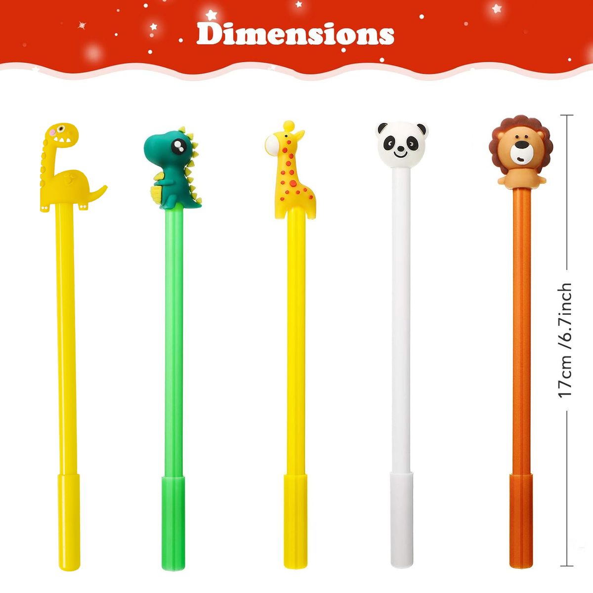 ATURE - Set 60 Lápices Boligrafo Con Diseño De Animales Lindos 0.5mm