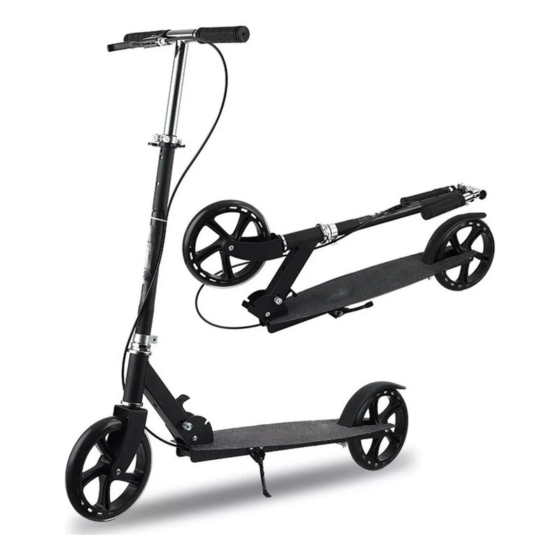 TOYUN TOYUN - Scooter Metálico 2 Ruedas Niñoa Calidad 200mm Negro