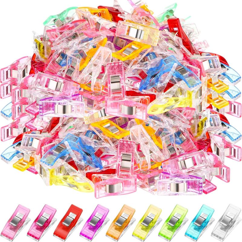 ATURE - 200 Pcs Pinzas Costura Para Tela Plástico Clips Para Coser