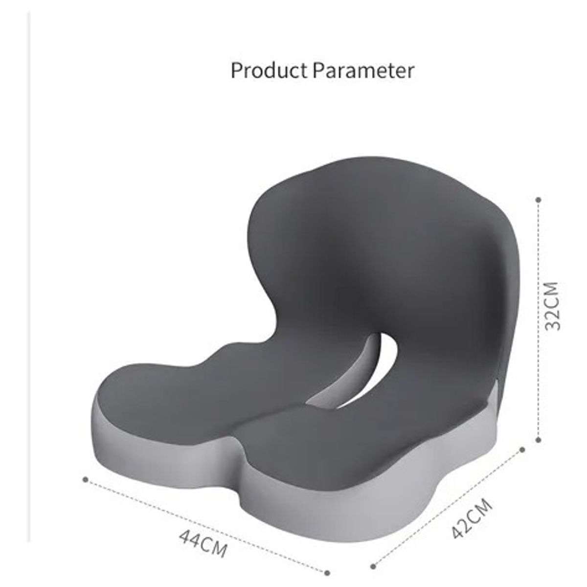 EVERSO - Cojín De Asiento Con Soporte Lumbar Memory Foam Para Silla