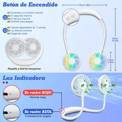 EDWINAYY - Ventilador De Cuello Portátil De Cuello Colgante Portátil