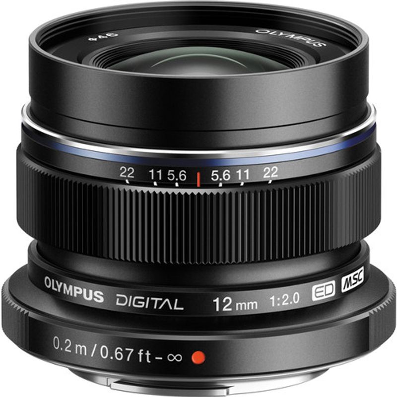 OLYMPUS - Olympus M Zuiko Digital ED 12mm F2 Lens - Negro