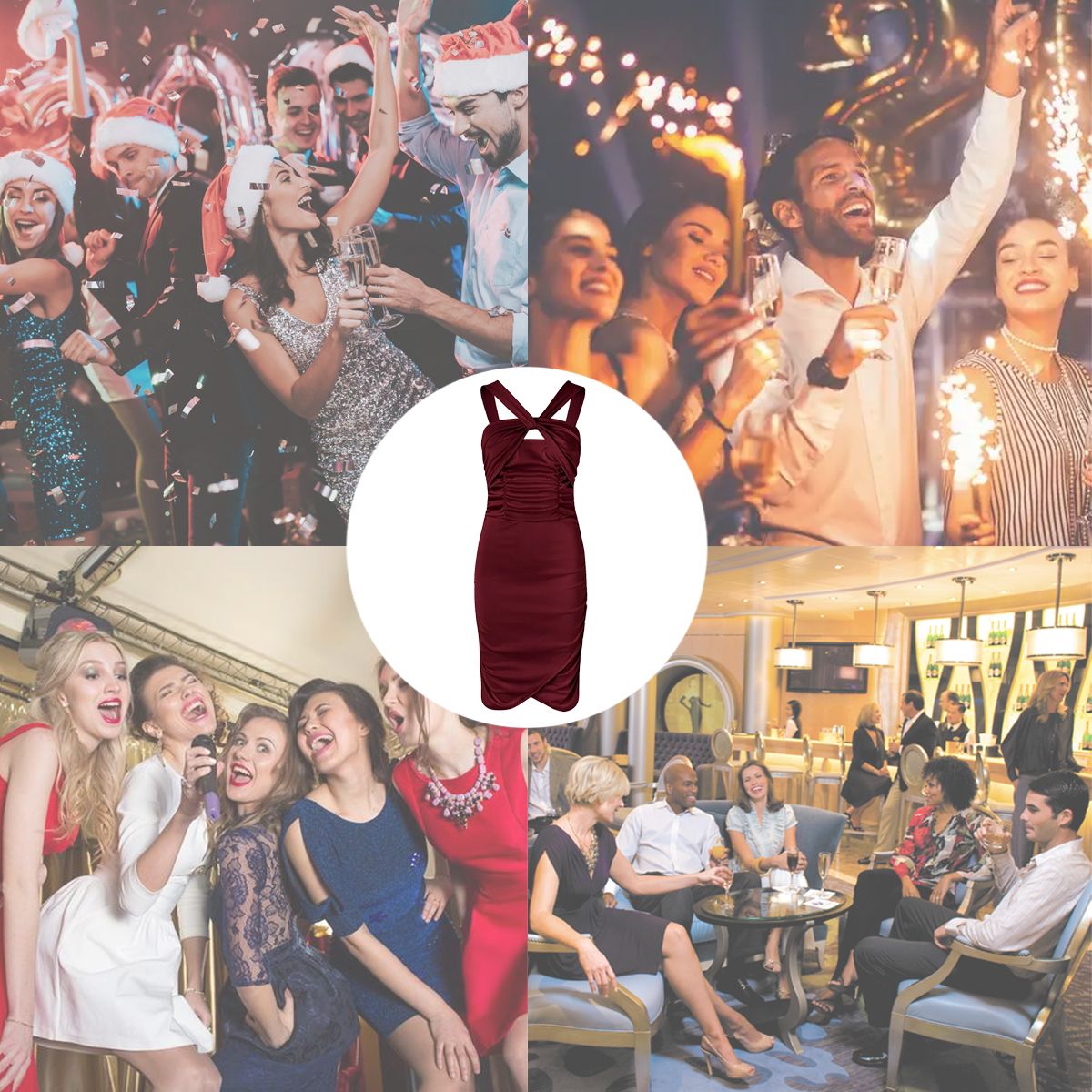 EDWINAYY - Vestido Sexy Paquete Cadera Vestido Corto Vestido Delgado