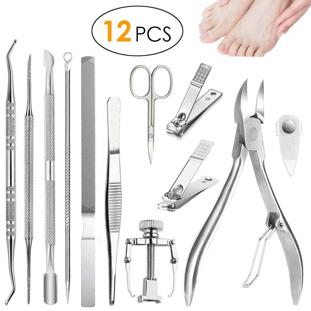 GENERICO - Kit De Podologia , Pedicura, Uñas Encarnadas Con 12 Piezas