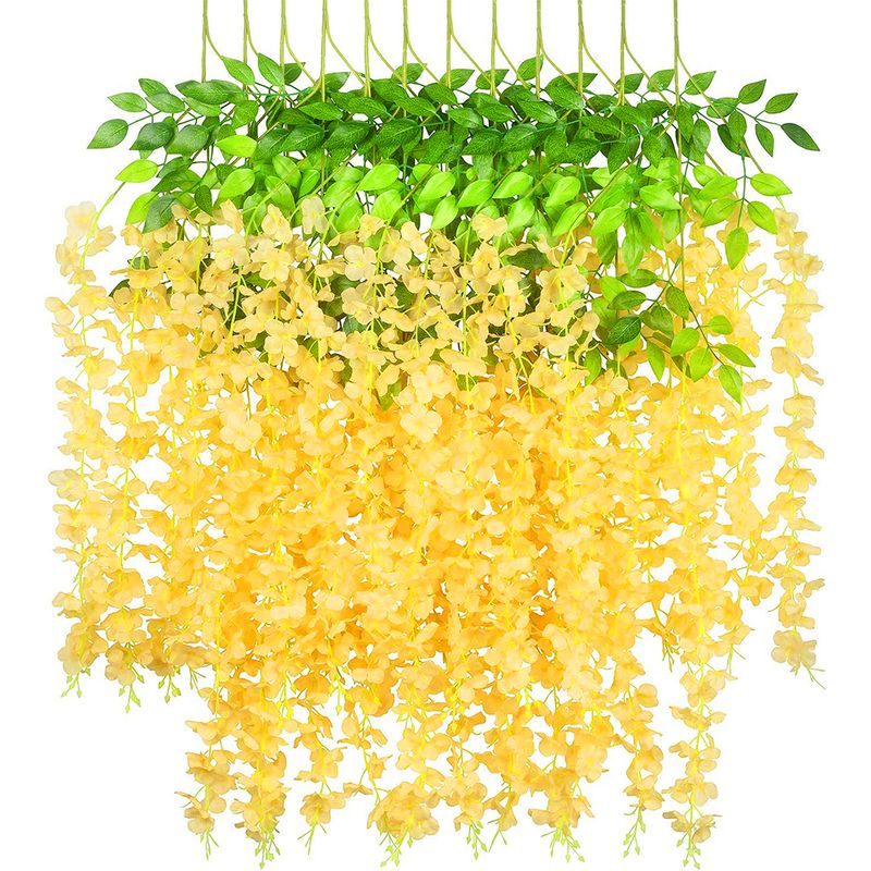 ATURE - Pack 12 Colgantes Flores Artificiales Guirnaldas Decoración