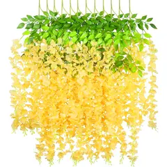 ATURE - Pack 12 Colgantes Flores Artificiales Guirnaldas Decoración