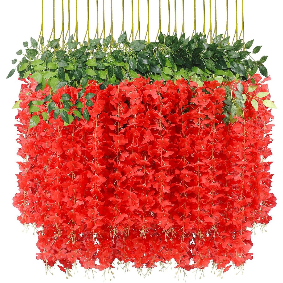 ATURE - Pack 12 Colgantes Flores Artificiales Guirnaldas Decoración