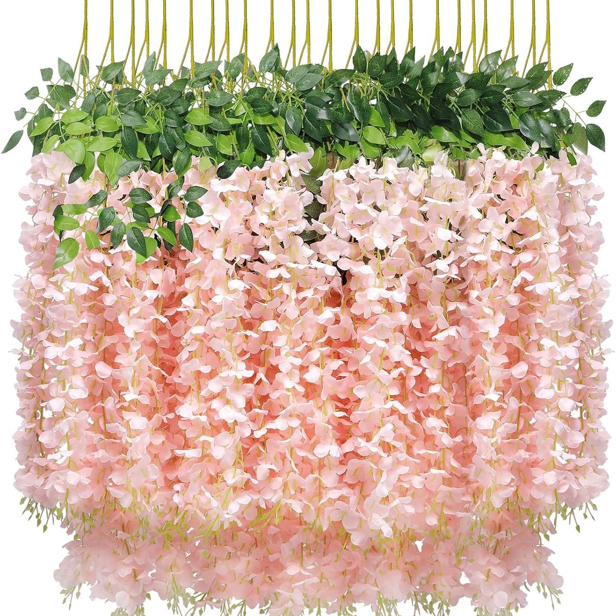 ATURE - Pack 12 Colgantes Flores Artificiales Guirnaldas Decoración