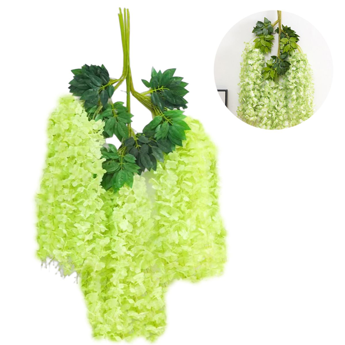 ATURE - Pack 12 Colgantes Flores Artificiales Guirnaldas Decoración