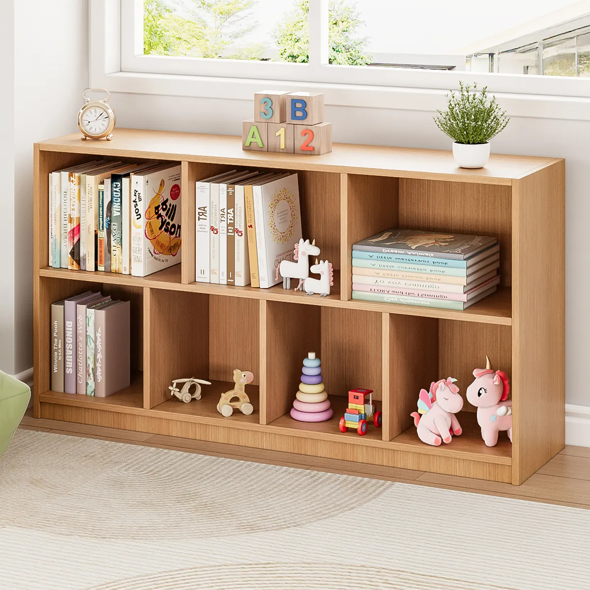 ROHE - Estanteria Librero 3+4 Color Madera 120×30×70 cm