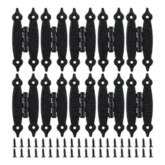 KUANGYE - 10 Pcs Bisagra Vintage Mariposa 89x36mm Con Tornillo Negro