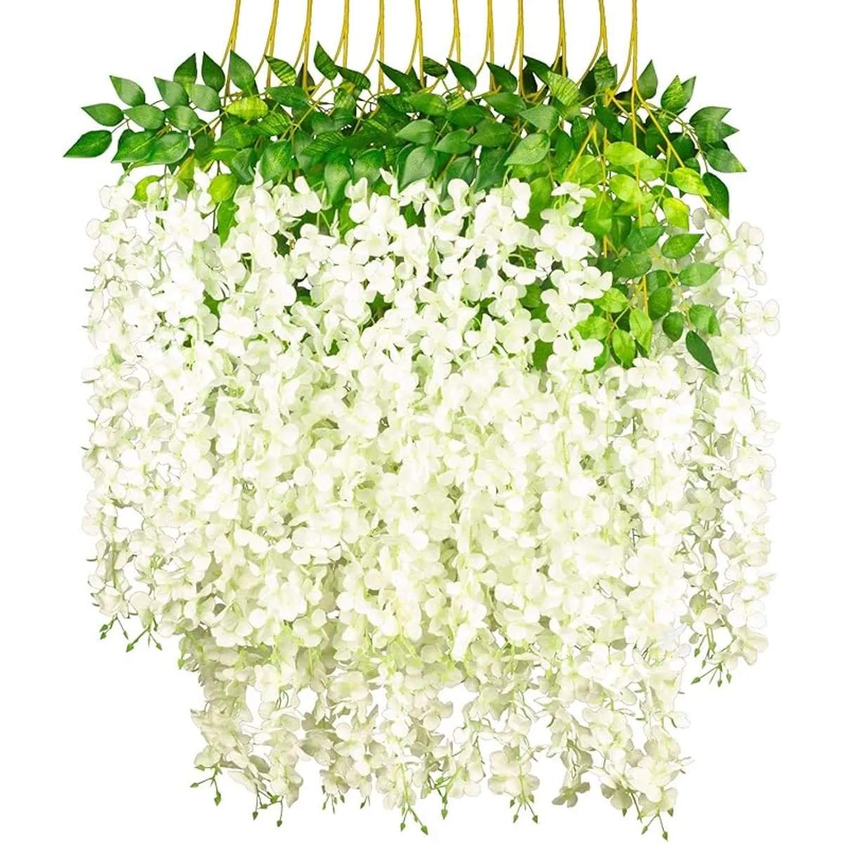 ATURE - Pack 12 Colgantes Flores Artificiales Guirnaldas Decoración