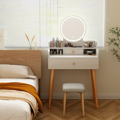 Imagen 2 del producto Tocador con Luz Espejo y Cajon Color Blanco 127 x 60 x 40 cm