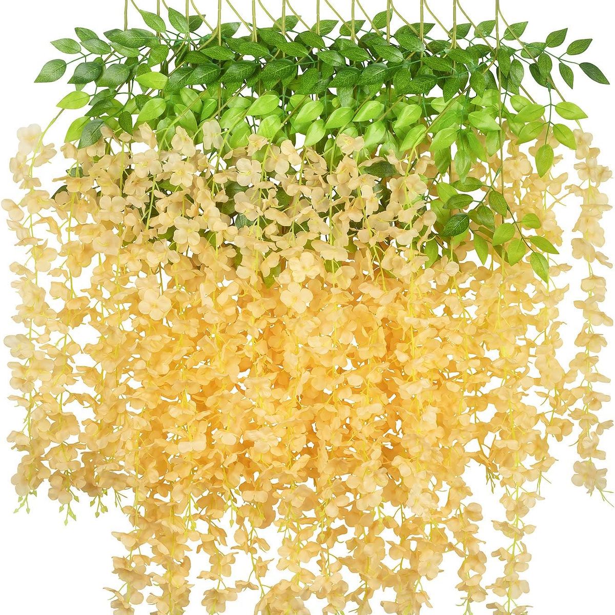 ATURE - Pack 12 Colgantes Flores Artificiales Guirnaldas Decoración