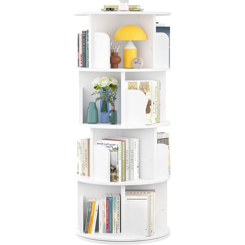 ROHE - Biblioteca Giratoria Librero Organizador Blanco 125x46x46cm