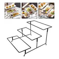 KUANGYE - 3 Piso Metal Soporte De Exhibición Para Comida Organizador