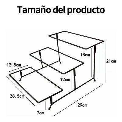 Imagen 2 del producto 3 Piso Metal Soporte De Exhibición Para Comida Organizador