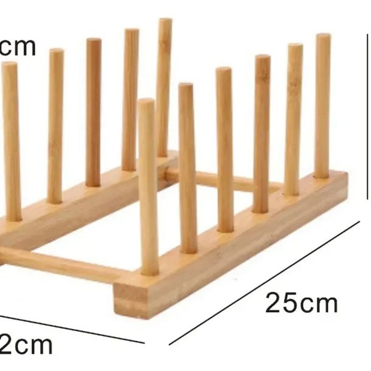 KUANGYE - Rack Organizador De Platos Vasos Tazas Tapas Bambu Pack X 2