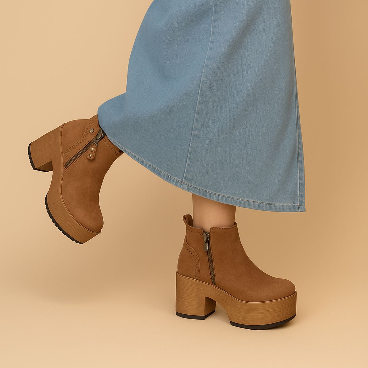 CHINITOWN - Botín Mujer Café Late Lide Chinitown