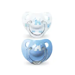 SUAVINEX - CHUPETES EVOLUTION AZUL TETINA ANATÓMICA SILICONA +6M