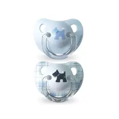SUAVINEX - CHUPETES EVOLUTION AZUL TETINA ANATÓMICA SILICONA +6M