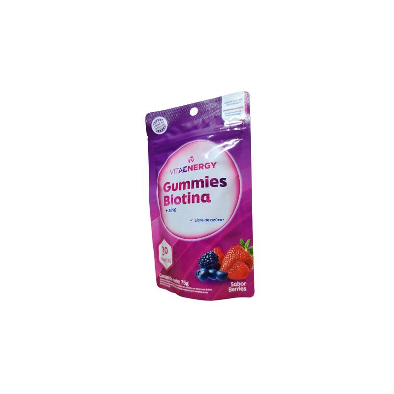 VITAENERGY - GUMMIES BIOTINA + ZING VITAENERGY 30 GOMITAS SABOR BERRIES
