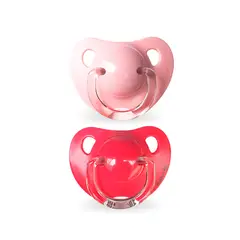 SUAVINEX - CHUPETES EVOLUTION ROSA-ROJO TETINA ANATÓMICA LÁTEX +6M