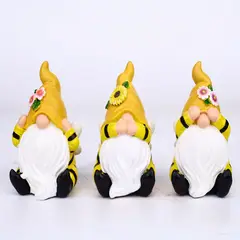 VATYERTY - 3 adornos decorativos creativos de gnomo y abeja para personas mayores