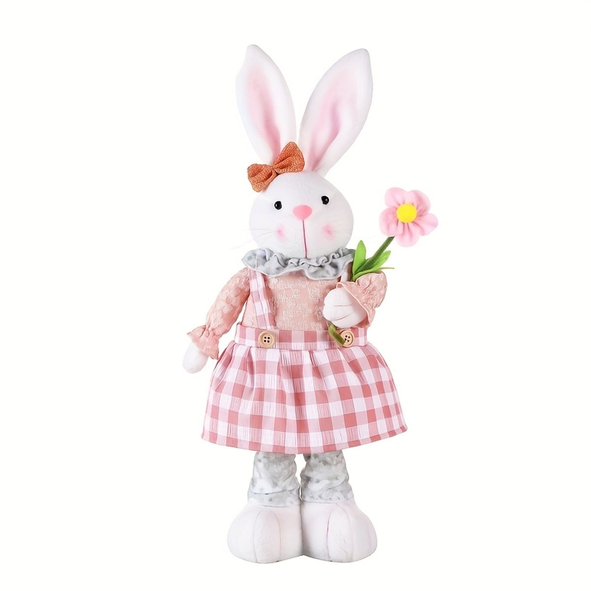 VATYERTY - Decoración de conejo de Pascua 1 o 2 piezas patas extensibles