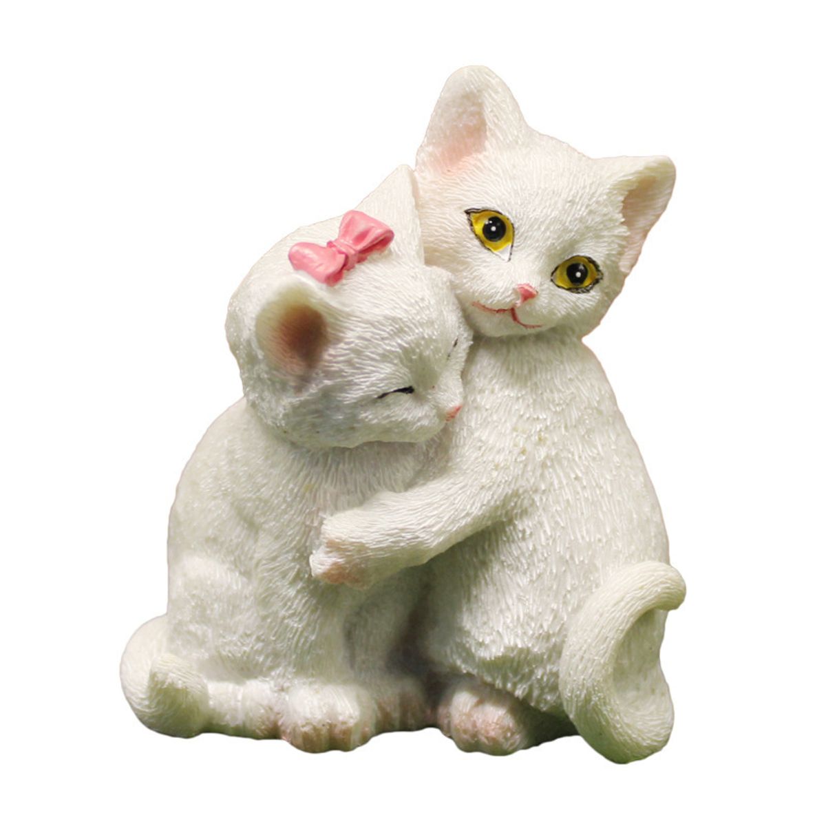 Figuras de gatos de resina - Escultura coleccionable de pareja de gatos, marca VATYERTY - Foto Principal