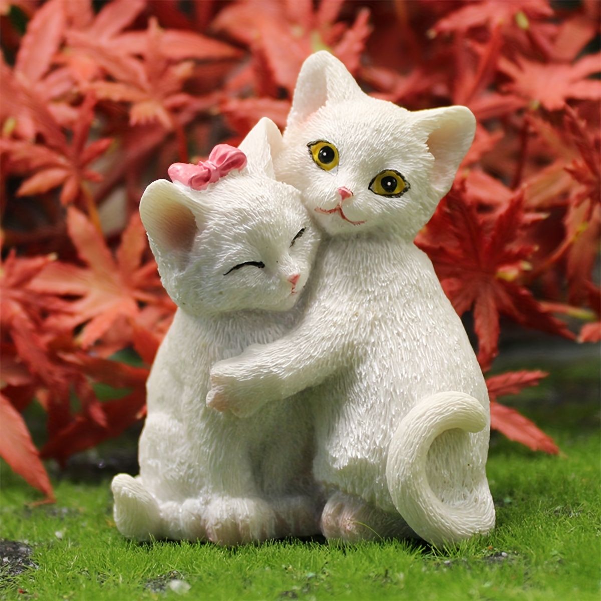 Figuras de gatos de resina - Escultura coleccionable de pareja de gatos, marca VATYERTY - Foto 2