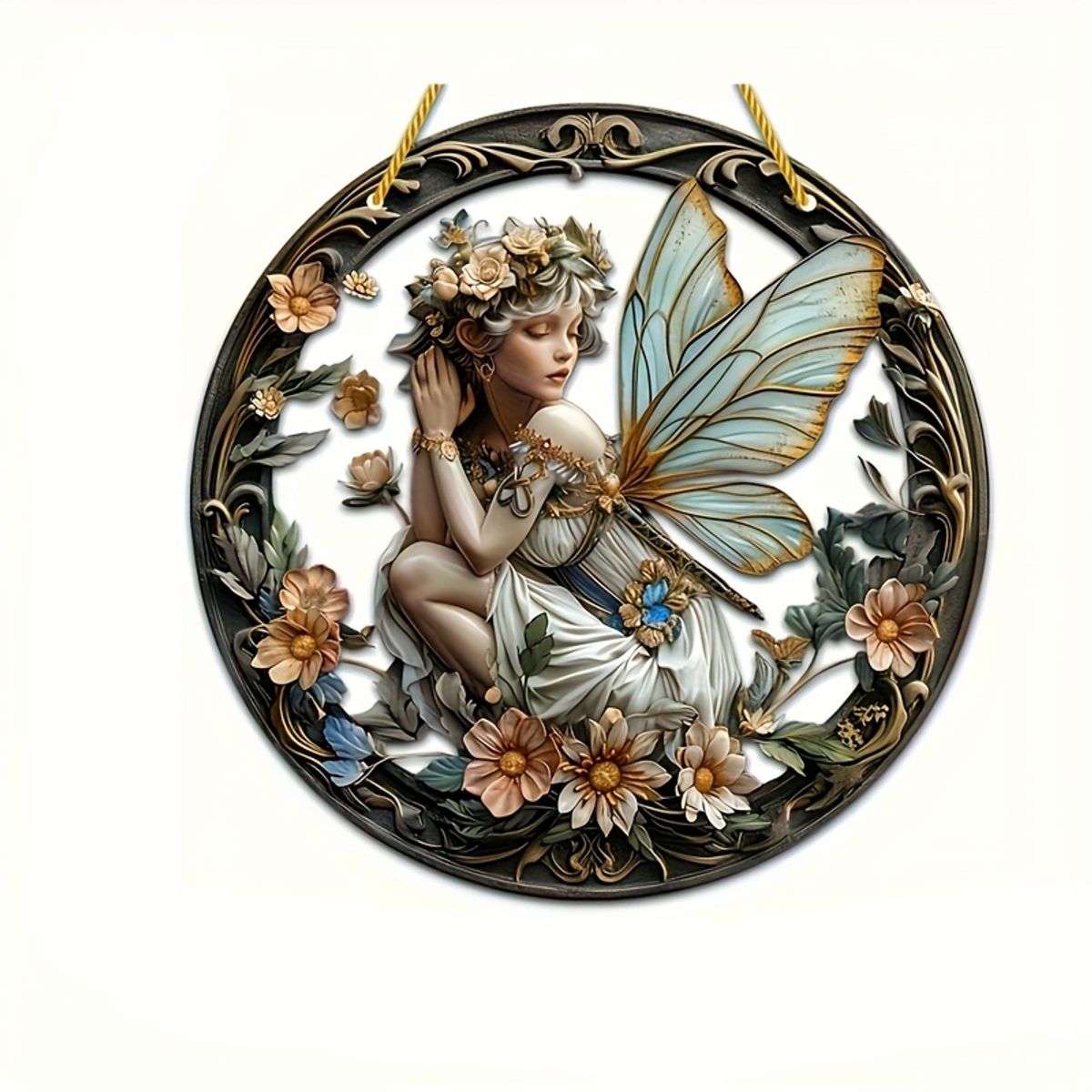 VATYERTY - Decoración de ventana acrílica de hada elfa plana y encantadora en 2D