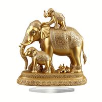 Artículo único en 2D de 25 x 20 cm 3 elefantes grandes